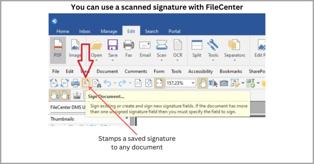 Creating an e-signature - Method 2; sign and scan