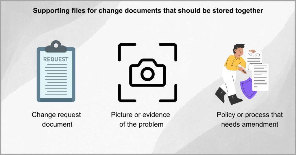 Effective change management documentation - Store supporting documents together