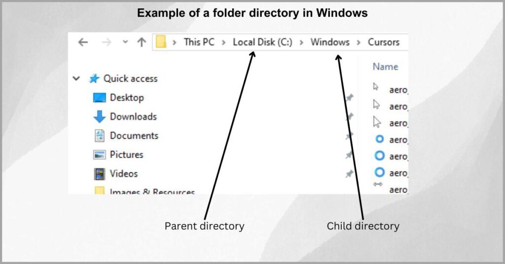Directory structure definition 