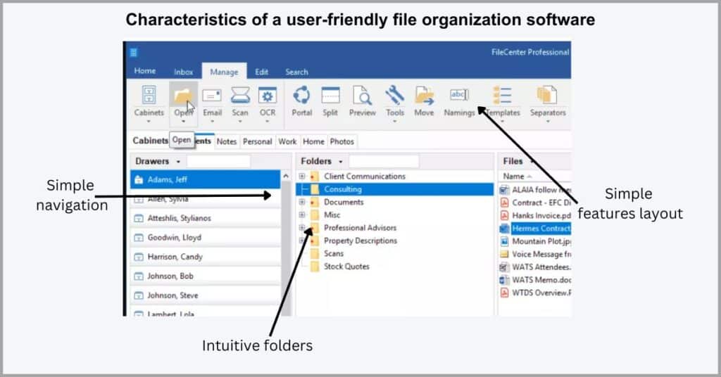 Choosing paperless file organization software - Assess its user-friendliness